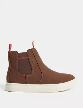 Детские ботинки челси Freshfeet (4 маленьких — 13 маленьких) Marks & Spencer, коричневый