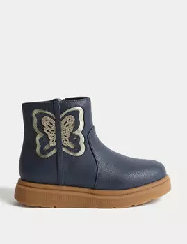 Детские ботинки челси Freshfeet (4 маленьких — 2 больших) Marks & Spencer, темно-синий