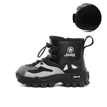 Детские ботинки Детские черные Jeep, черный/серый
