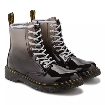 Детские ботинки для боя 1460 от Dr. Martens для маленьких детей, silver glitter
