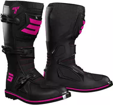 Детские ботинки для мотокросса Race 2 Shot, черный/розовый