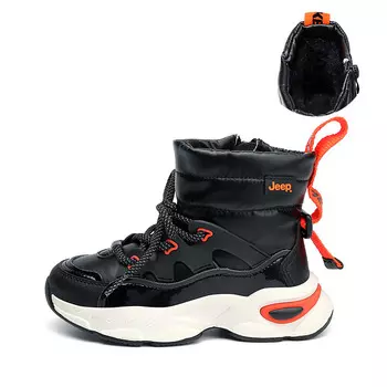 Детские ботинки Kids Orange Jeep, черный/оранжевый