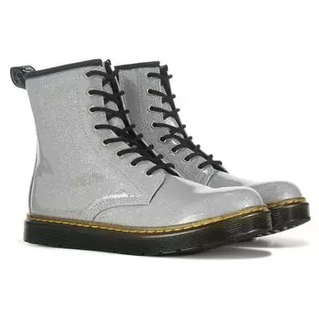 Детские ботинки Zavala Combat на шнуровке Big Kid Dr. Martens, серебряный
