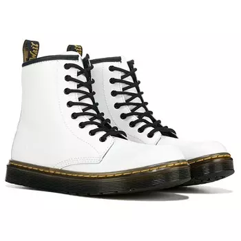 Детские ботинки Zavala Combat на шнуровке для маленьких/больших детей Dr. Martens, белый