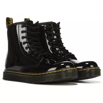 Детские ботинки Zavala Combat на шнуровке для маленьких/больших детей Dr. Martens, черный