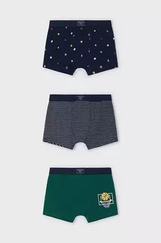 Детские боксеры, 3 шт. Mayoral, зеленый