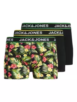 Детские боксеры Jack & Jones "JACPINK FLOWERS TRUNKS 3 PACK SN JNR" (упаковка, 3 шт.) Jack & Jones Junior, черный