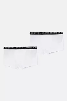 Детские боксеры United Colors of Benetton, 2 пары, белый
