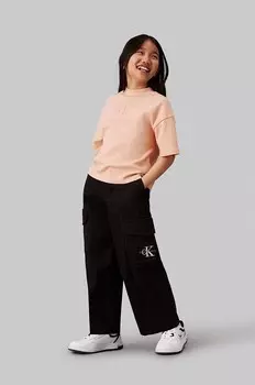 Детские брюки Calvin Klein Jeans UTILITY CARGO PANTS, черный