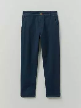 Детские брюки чинос узкого кроя, окрашенные в готовую одежду Crew Clothing, темно-синий