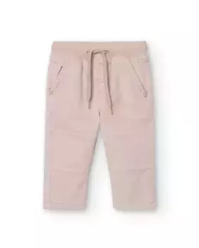 Детские брюки-чиносы с эластичной резинкой на талии и карманами Boboli, бежевый