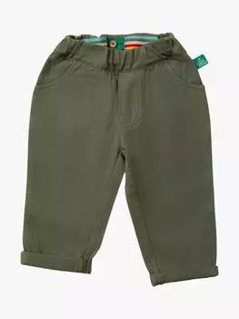 Детские брюки из чистого органического хлопка с карманами Little Green Radicals, зеленый