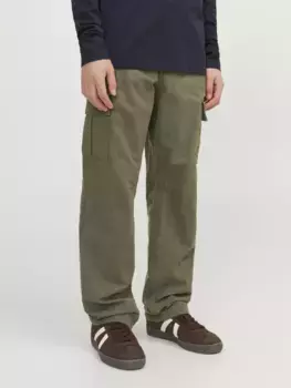 Детские брюки-карго Jack & Jones "JPSTKANE JJBARKLEY CARGO PANT NOOS JNR" Jack & Jones Junior, оливковый