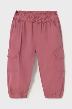 Детские брюки-карго Mayoral, розовый
