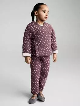 Детские брюки marga с вышивкой на эластичной талии Mango, темно-красный