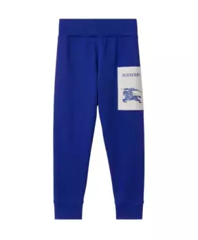 Детские брюки на резинке на поясе Burberry, синий