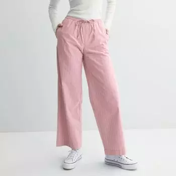 Детские брюки с эластичным поясом средней посадки So, цвет pink white stripe