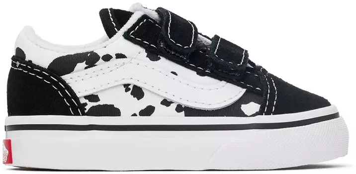 Детские черно-белые кроссовки Cow Old Skool V Vans