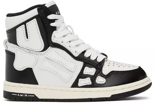 Детские черно-белые кроссовки Skel Top AMIRI