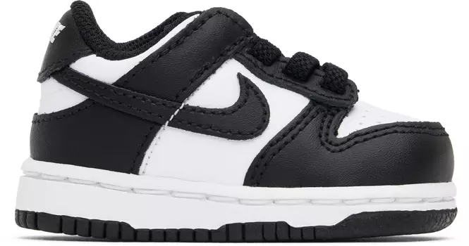 Детские черно-белые низкие кеды Dunk Nike