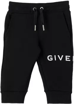 Детские черные брюки для отдыха с принтом Givenchy