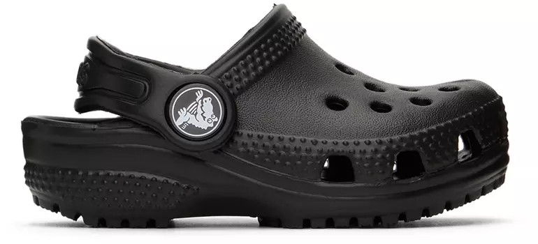 Детские черные классические сабо Crocs
