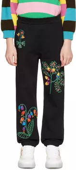 Детские черные спортивные штаны с вышивкой желудей Stella McCartney