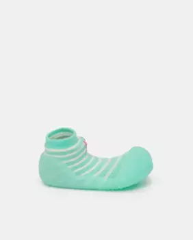 Детские домашние тапочки закрытого носка с резинкой на голенище Attipas, цвет Verde Agua