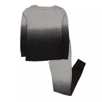 Детские двухкусочные хлопковые пижамы Tie Dye для девочек Leveret, цвет Tie Dye Gray