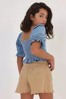 Детские джинсовые шорты Mayoral, бежевый