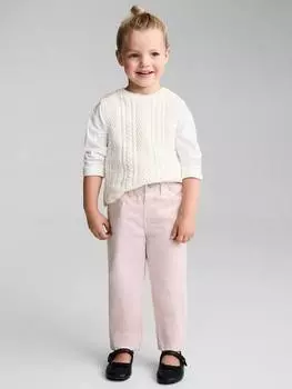 Детские джинсы-бумажные пакеты Mango, розовый