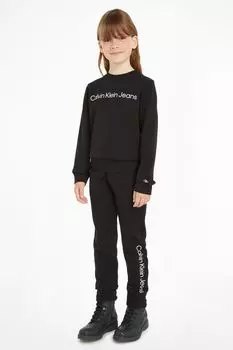 Детские джинсы Calvin Klein с логотипом спортивные костюмы Calvin Klein Jeans, черный