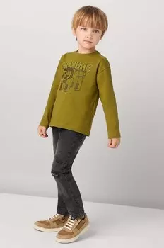 Детские джинсы Джоггеры джинсовые с потертостями Mayoral, серый