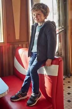 Детские джинсы-джоггеры из мягкого денима. Mayoral, синий