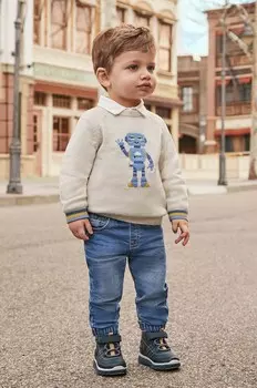 Детские джинсы джоггеры Mayoral из мягкого денима, синий