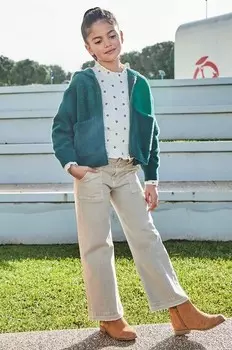 Детские джинсы из крашеной саржи Mayoral, бежевый