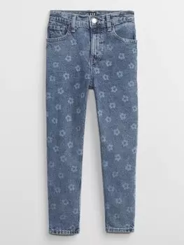 Детские джинсы mom с высокой посадкой. Gap, синий