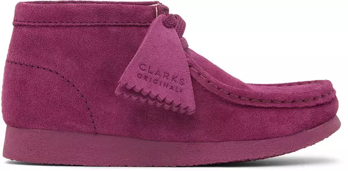 Детские фиолетовые замшевые ботинки Wallabee Clarks Originals