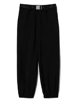 Детские фланелевые джоггеры TWINSET Twinset Kids, черный