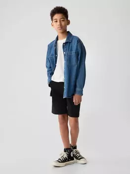 Детские форменные шорты Gap, черный