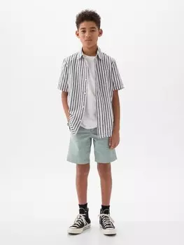 Детские форменные шорты Gap, зеленый