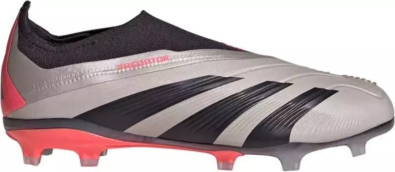 Детские футбольные бутсы без шнурков Adidas Predator Elite FG FG, цвет Silver/Black