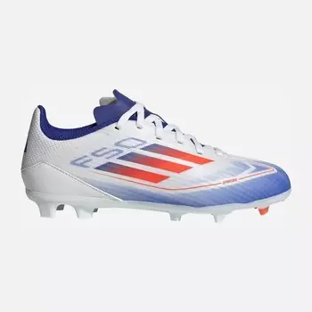 Детские футбольные бутсы f50 League fg/mg j Adidas, белый