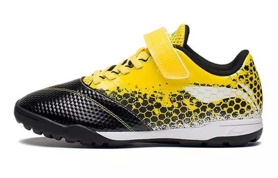 Детские футбольные бутсы GS Low-top черные/ярко-желтые/средне-зеленые Lining Young