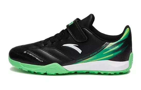Детские футбольные бутсы GS Low-top черные/зеленые Anta Kids