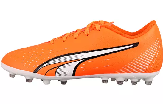 Детские футбольные бутсы Puma для детей, Ultra Orange-PUMA White-Blue Glimmer