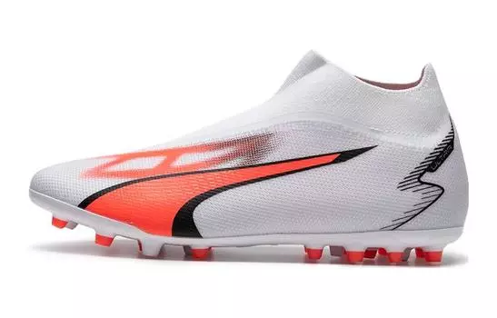 Детские футбольные бутсы Puma Ultra Match Kids, White/Red