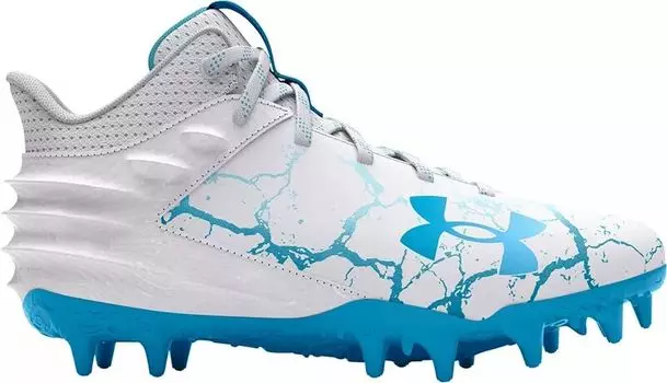 Детские футбольные бутсы Under Armour из дымчатой замши Select AA MC, синий