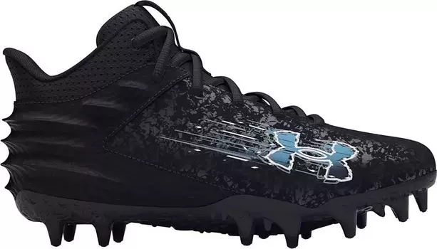 Детские футбольные бутсы Under Armour из дымчатой замши Select MC, черный