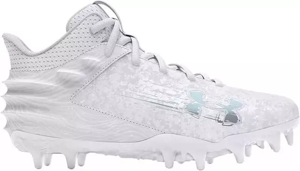 Детские футбольные бутсы Under Armour из дымчатой замши Select MC, белый